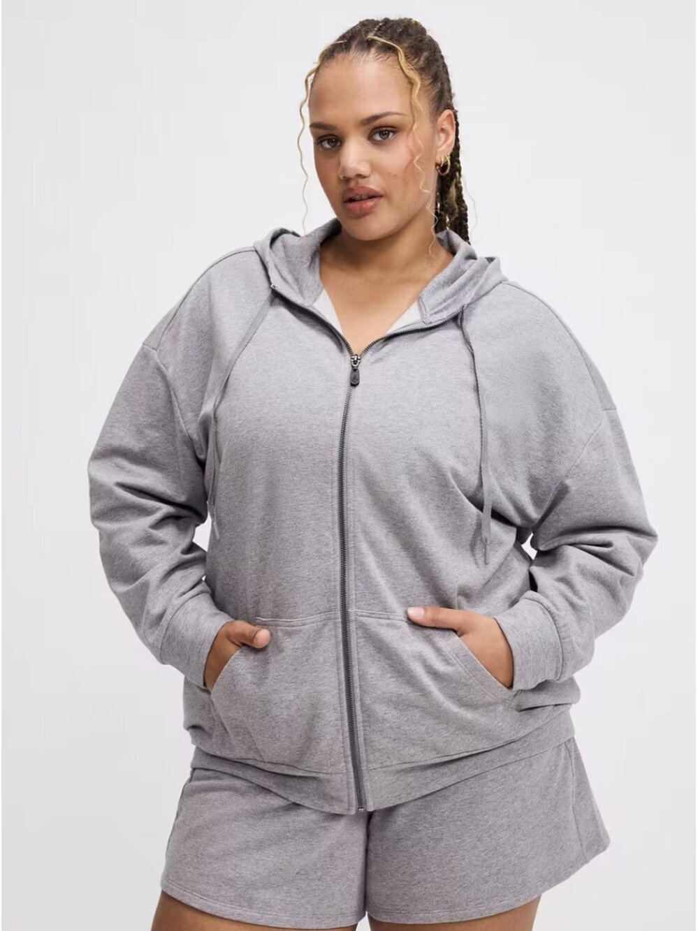 Torrid TRU Everyday Fleece Relaxed Zip Up Hoodie - 2X